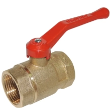 Кран шаровый латунный 3/4" ВР (ручка-рычаг) Цветлит ZW10087