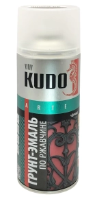 Грунт-эмаль по ржавчине KUDO RAL 9005 (черная) 520 мл KU-319005