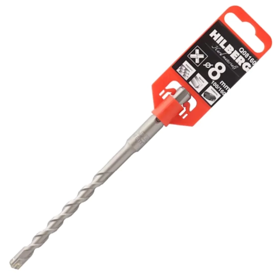Сверло SDS-plus Quadro 8х100х160 мм Hilberg (Q08160)