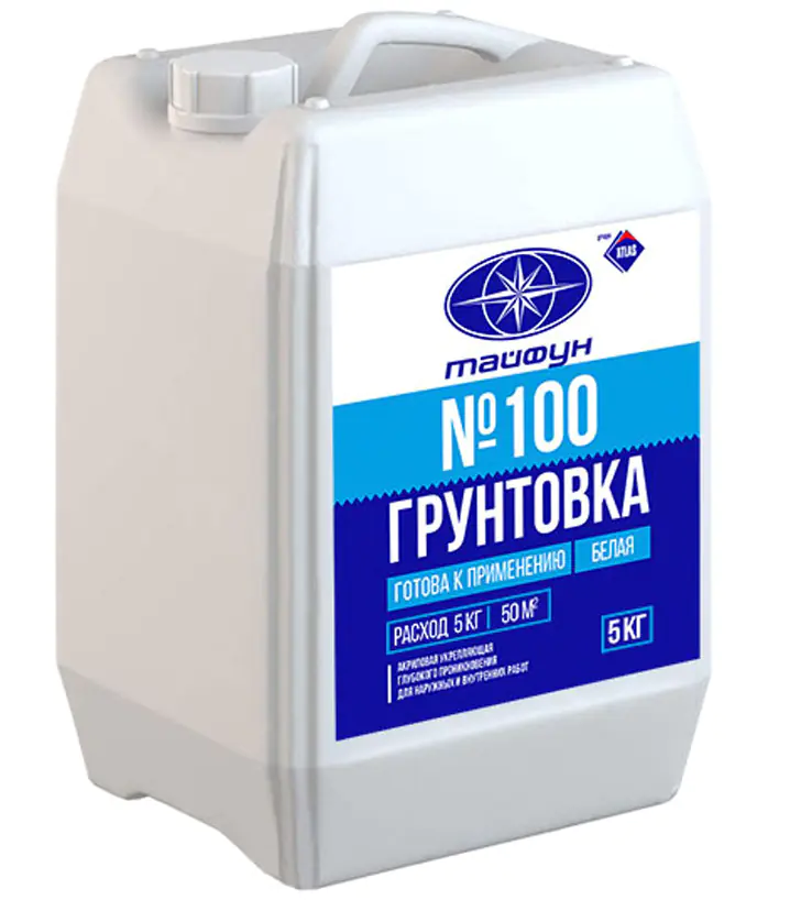 Грунтовка Тайфун Мастер №100 укрепляющая, 5 кг