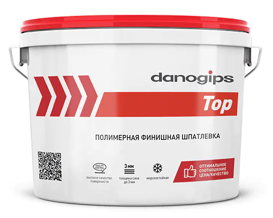Шпатлевка финишная Danogips TOP, 16,5 кг
