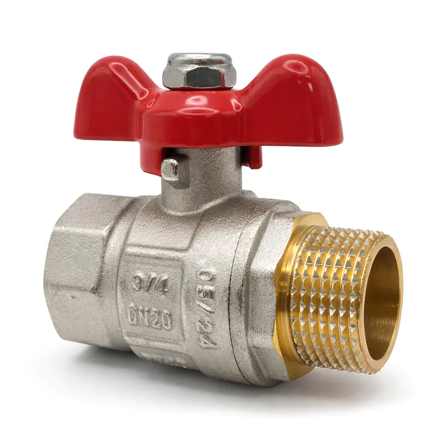 Кран шаровый полнопроходной металлический НВ 3/4" FWB61-M20-F20X