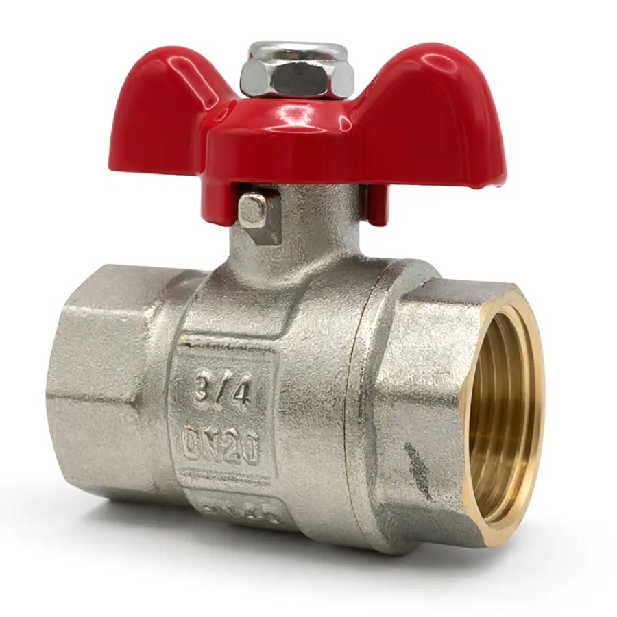 Кран шаровый полнопроходной металлический BВ 3/4" FWB63-F20-F20X
