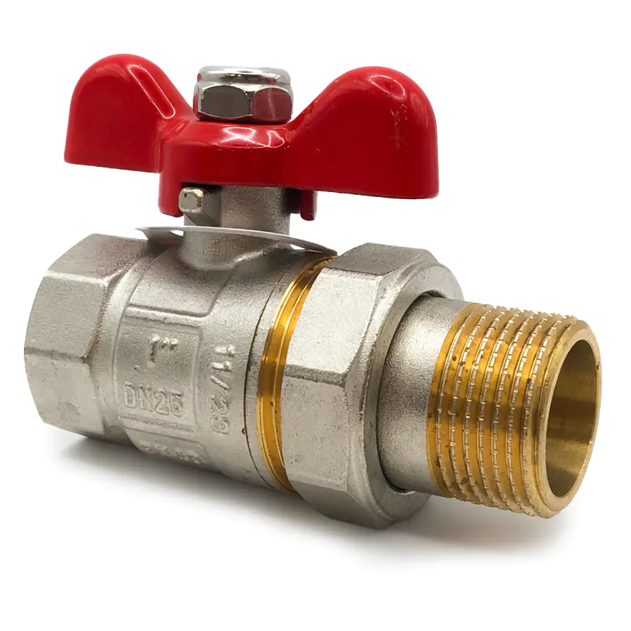Кран шаровый полнопроходной металлический со сгоном НВ 1" FWB65-M25-F25X