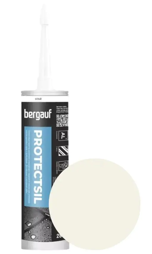 Герметик силиконовый Bergauf Protectsil (белый) 280 мл