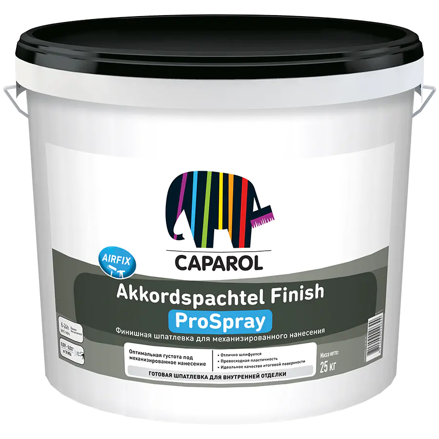Шпатлевка Caparol Akkordspachtel Finish ProSpray, 25 кг