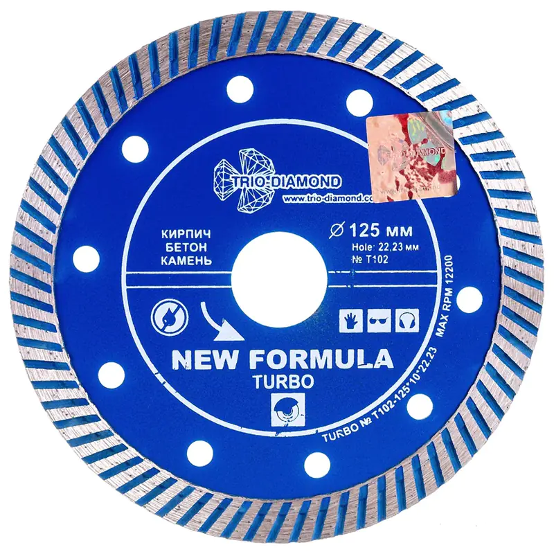 Диск алмазный отрезной 125х22,23 мм Trio-diamond Турбо New Formula (T102)
