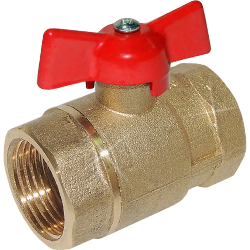 Кран шаровый латунный 3/4" ВР (ручка-бабочка) Цветлит ZW10088