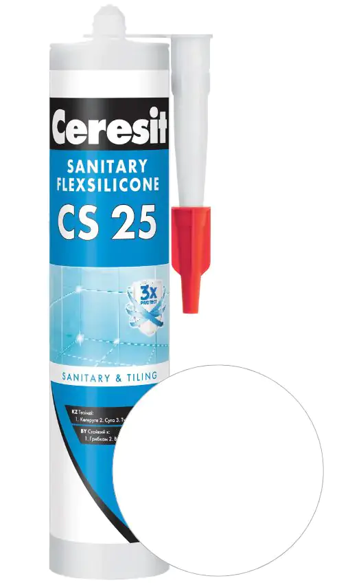 Герметик силиконовый Ceresit CS 25 (белый) 280 мл