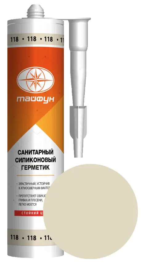 Герметик силиконовый Тайфун №118 (жасминовый) 280 мл