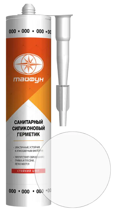 Герметик силиконовый Тайфун №000 (прозрачный) 280 мл