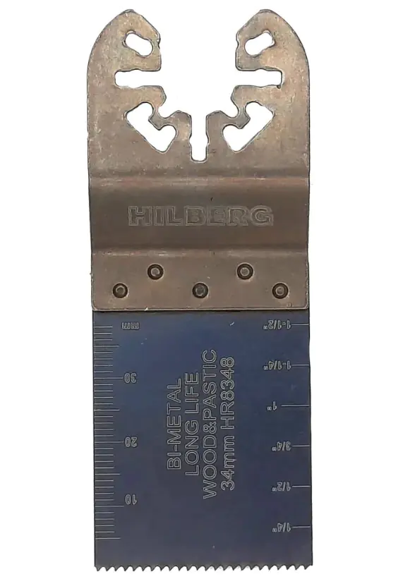 Полотно пильное погружное по древесине и пластику 34x40 мм 18TPI Bi-M Hilberg HR8348