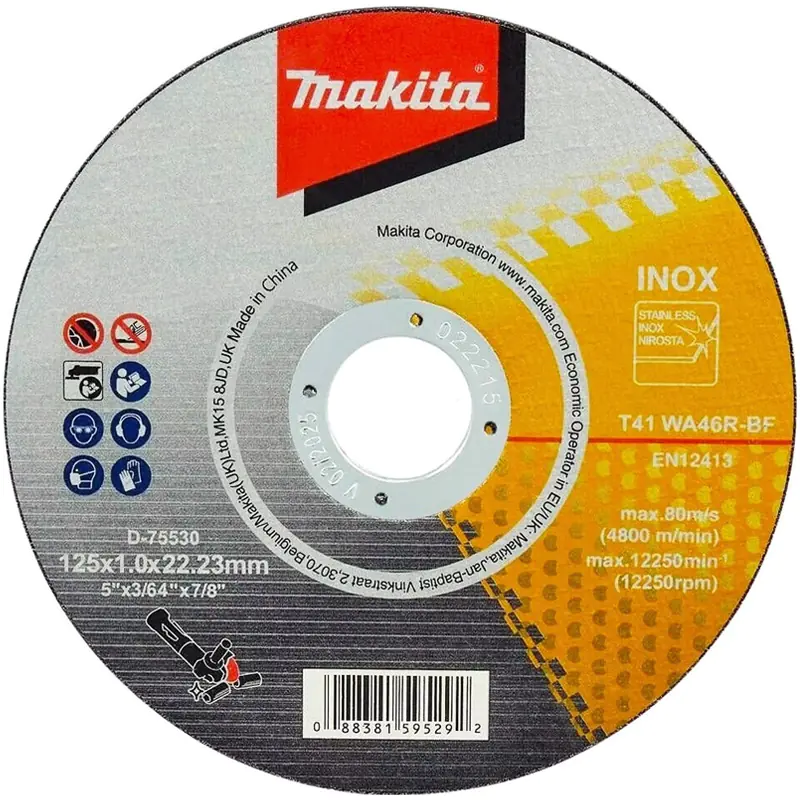 Круг отрезной по металлу Makita D-75530 125x22,23x1,0 мм
