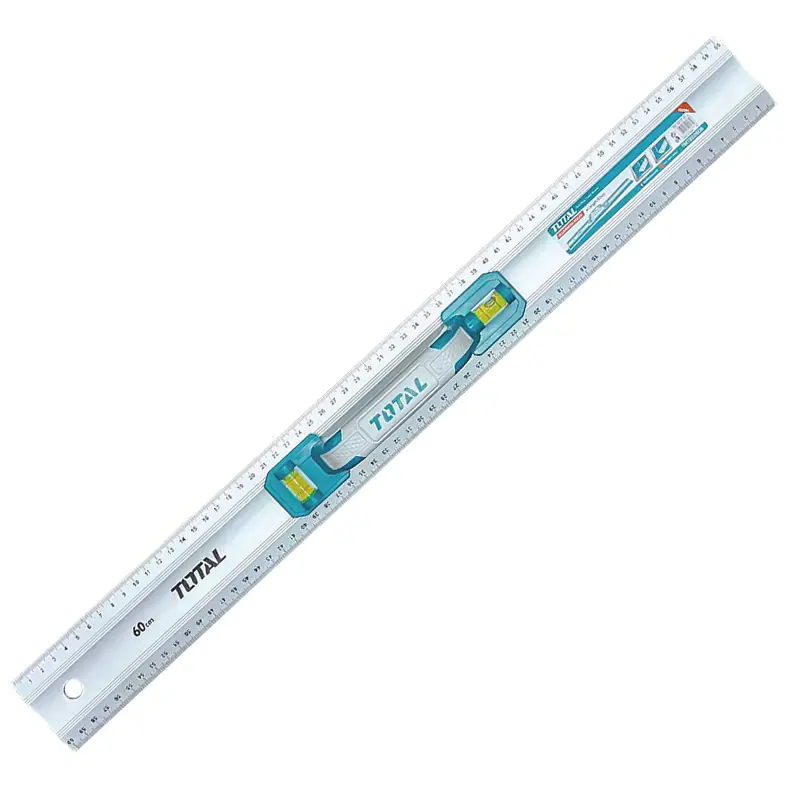 Линейка алюминиевая с уровнем 60 см Total (TMT222606)