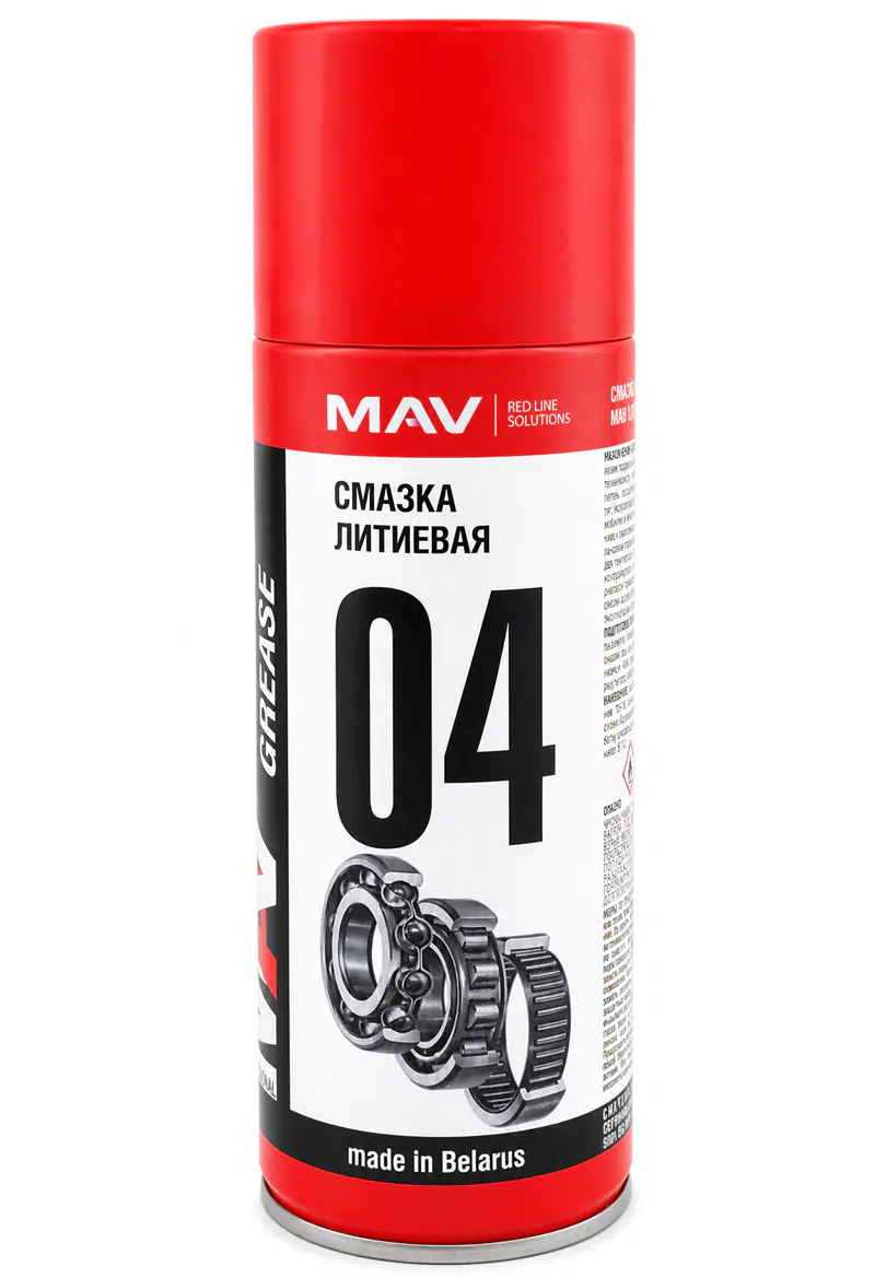 Смазка литиевая MAV lithium grease (аэрозоль) 520 мл
