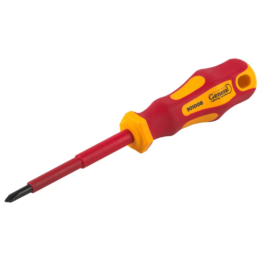 Отвертка диэлектрическая PH1x80 General 1000V (901008)