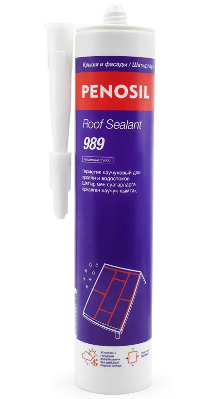 Герметик для кровли и водостоков Penosil Roof Sealant 989 (прозрачный) 280 мл