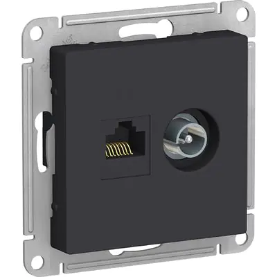 Розетка компьютерн. и телевизион. Systeme Electric AtlasDesign ATN001089