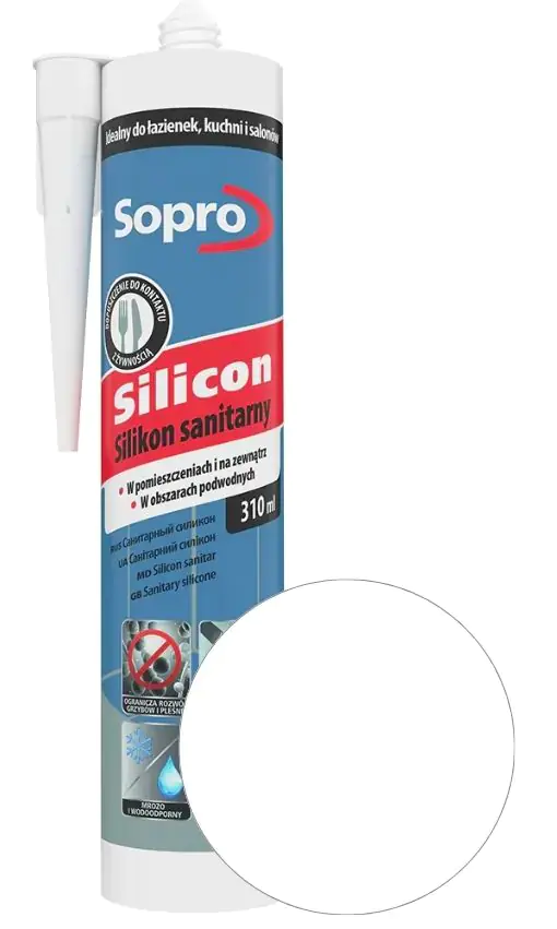 Герметик силиконовый Sopro 10 (белый) 310 мл