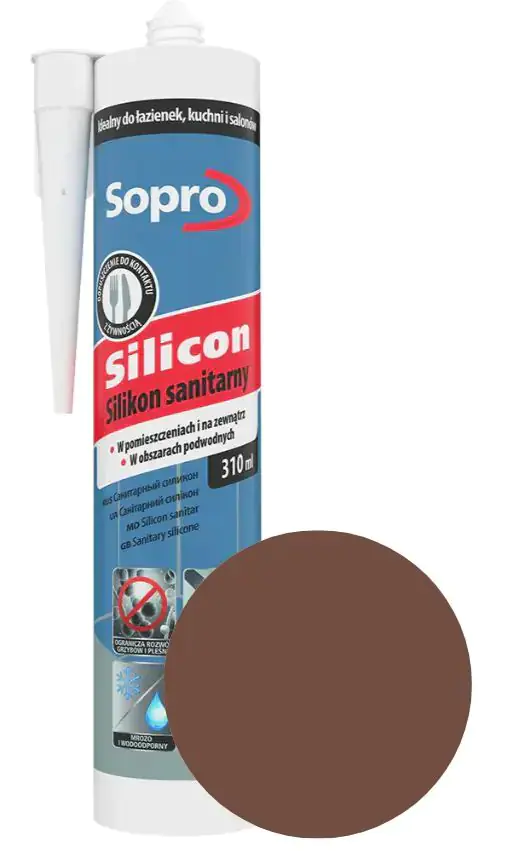 Герметик силиконовый Sopro 52 (коричневый) 310 мл