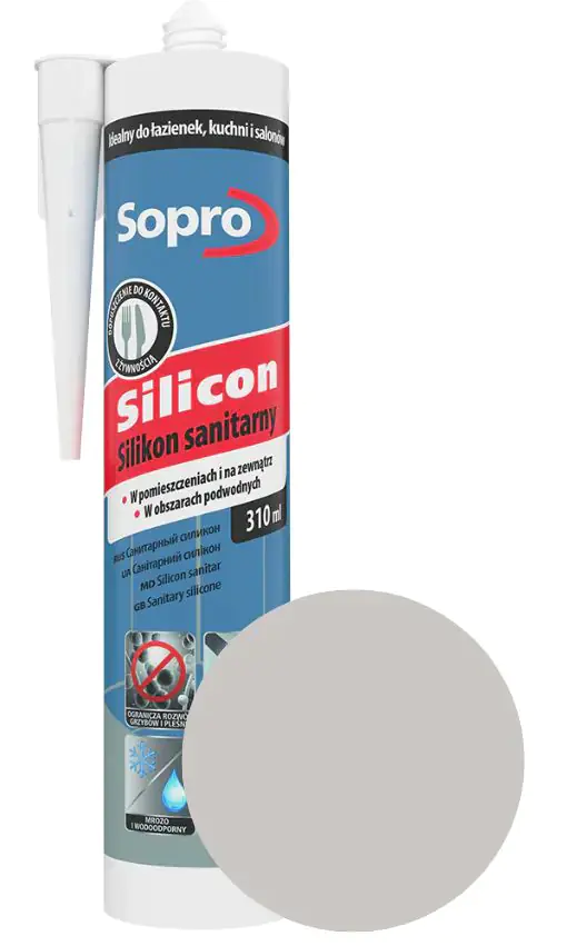 Герметик силиконовый Sopro 17 (серебристо-серый) 310 мл