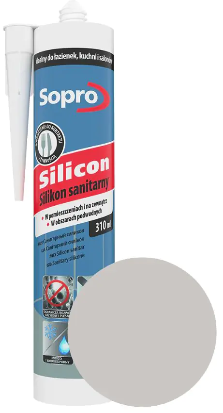 Герметик силиконовый Sopro 17 (серебристо-серый) 310 мл