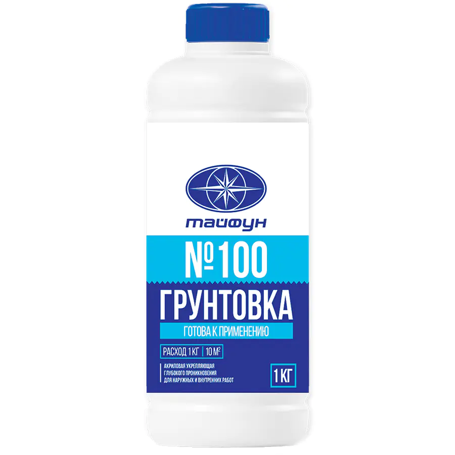 Грунтовка Тайфун Мастер №100 укрепляющая, 1 кг
