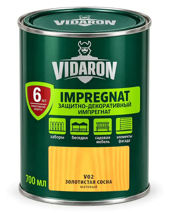 Видарон импрегнат V02 (Сосна золотистая) 0,7 л